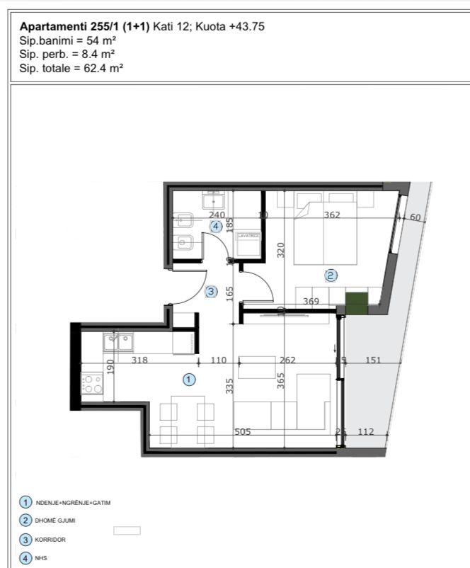 Apartament 1+1 në Shitje - Astir (VR005)