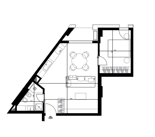 Apartament 1+1 në shitje – River Side Residence (VR111)